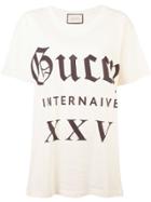 Gucci Guccy Internaive Xxv Print T-shirt - Neutrals