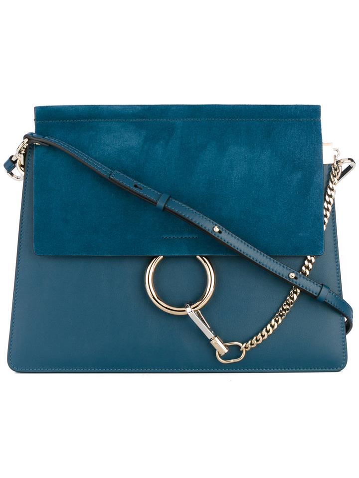 Chloé - Cross-body Bag - Women - Calf Leather/calf Suede - One Size, Blue, Calf Leather/calf Suede