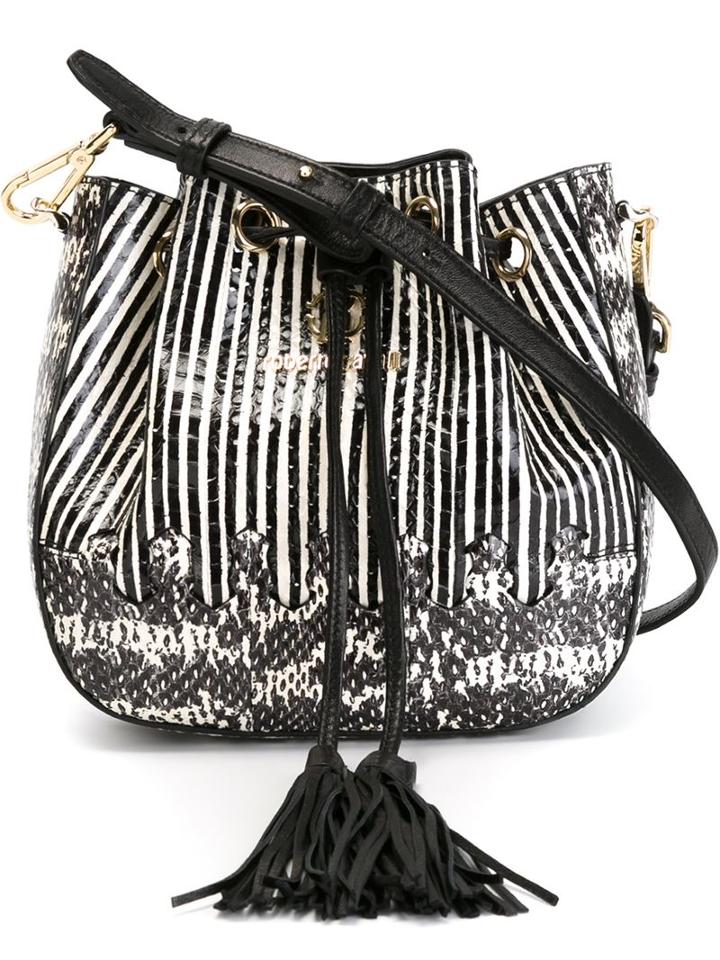 Roberto Cavalli Tassle Bucket Shoulder Bag