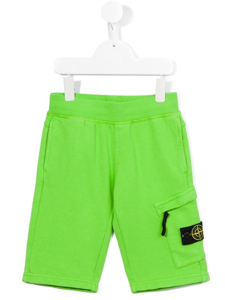 Stone Island Kids Track Shorts, Boy's, Size: 12 Yrs, Green