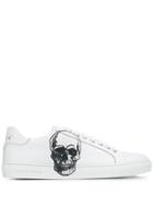 Philipp Plein Contrast Skull Sneakers - White