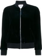 Frame Denim Bomber Jacket, Women's, Size: Large, Blue, Polyester/viscose