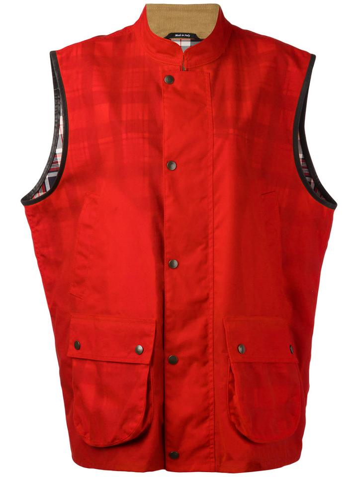 Maison Margiela - Vest Jacket - Women - Cotton/polyester - 38, Red, Cotton/polyester