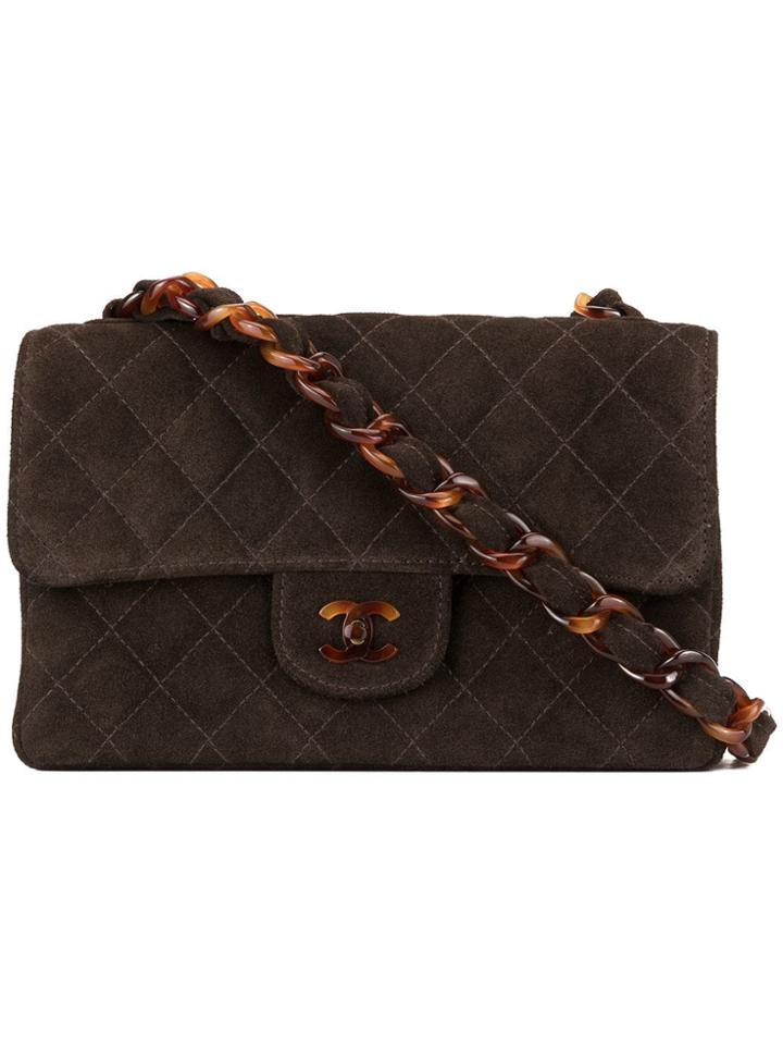 Chanel Vintage Quilted Cc Logo Shoulder Bag - Brown