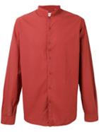 Costumein - Mandarin Collar Shirt - Men - Cotton - 52, Red, Cotton