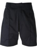 E. Tautz Pintuck Bermuda Shorts, Men's, Size: 34, Blue, Cotton