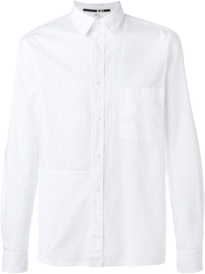 Mcq Alexander Mcqueen Shields Shirt, Men's, Size: 48, White, Cotton