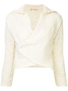 Marni Stitched Sleeve Cardigan - White