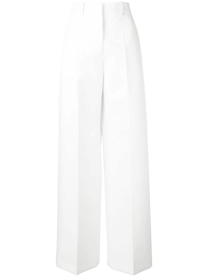 Jil Sander High-waisted Flared Trousers - White