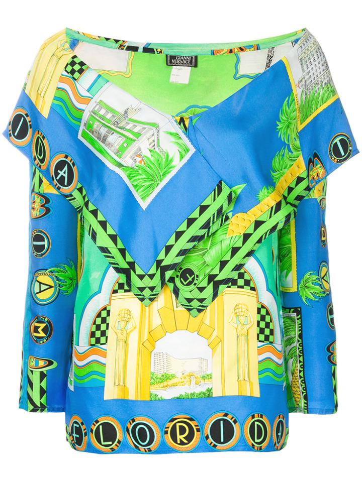 Versace Vintage Miami Printed Shirt - Multicolour