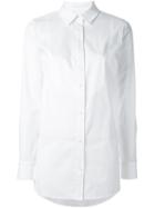 Michael Michael Kors Classic Bib Shirt, Women's, Size: Xs, White, Cotton/spandex/elastane