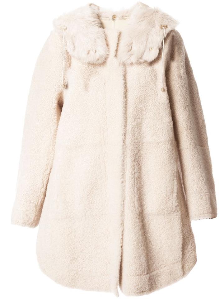 Yves Salomon Hooded Fur Midi Coat - Brown