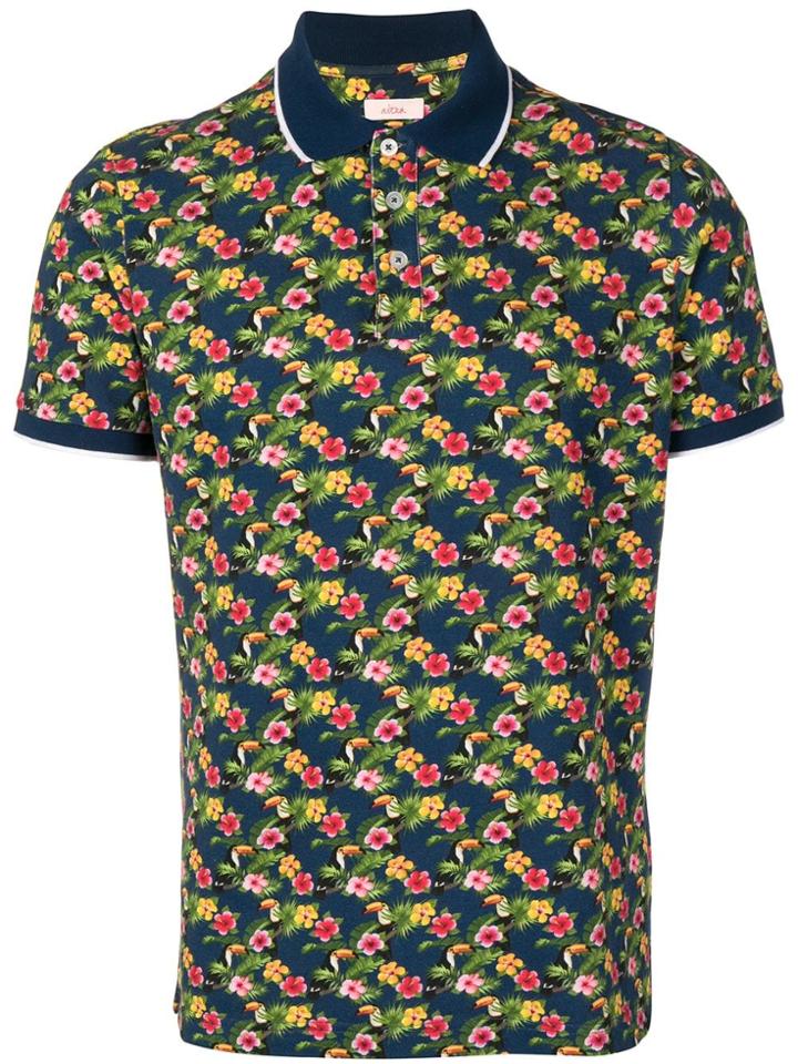 Altea Floral Polo Top - Blue