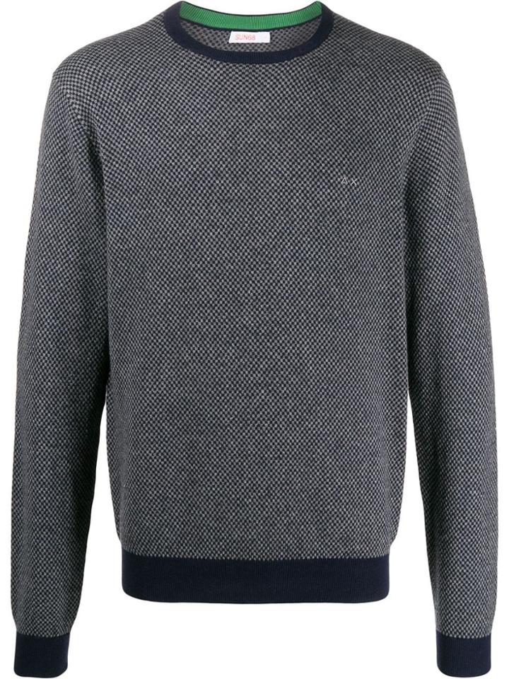 Sun 68 Round Neck Jumper - Grey