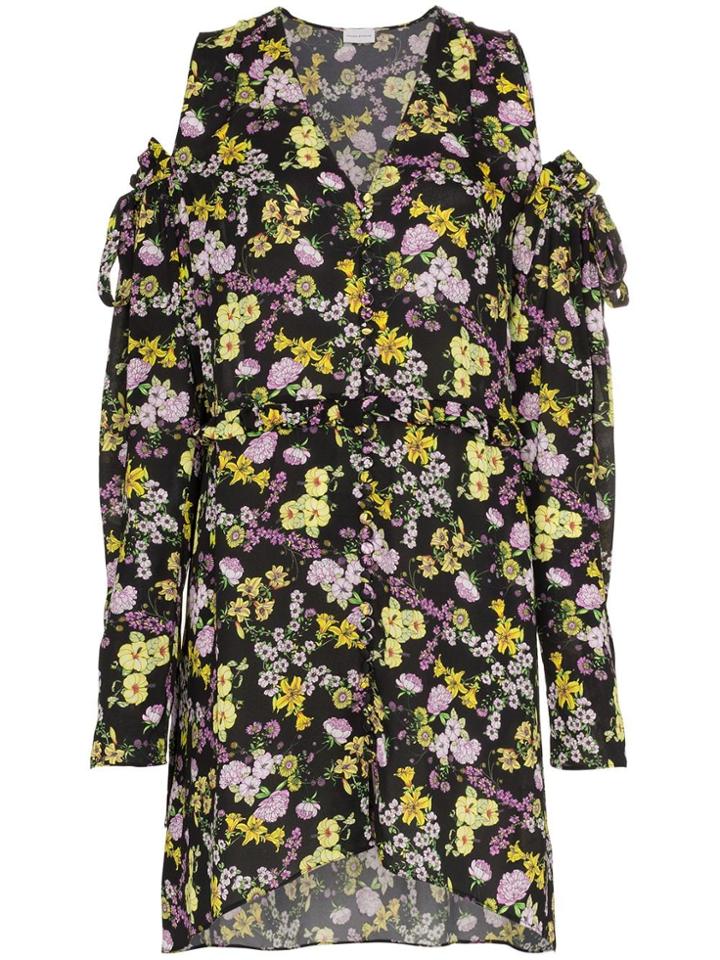 Magda Butrym Silk Trento Floral Print Dress - Black
