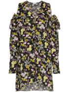 Magda Butrym Silk Trento Floral Print Dress - Black