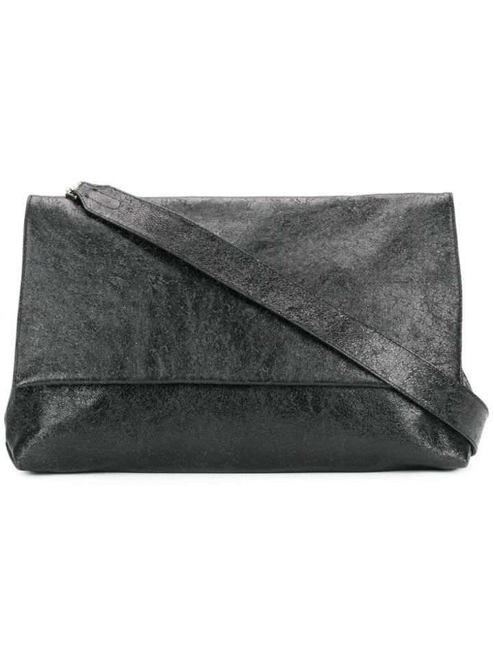 Zilla Foldover Top Shoulder Bag - Black