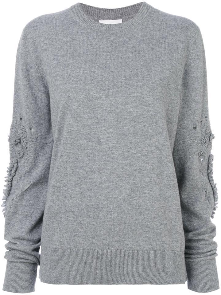 Barrie Textured Sleeves Jumper - Grey