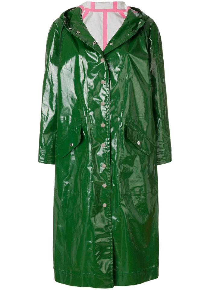 Alexa Chung Hooded Raincoat - Green