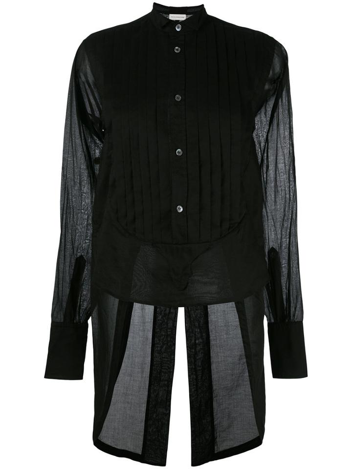 Faith Connexion Pleated Trim Shirt, Women's, Size: Xs, Black, Cotton
