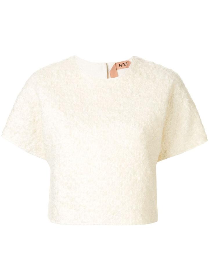Nº21 Relaxed-fit Round-neck Top - White
