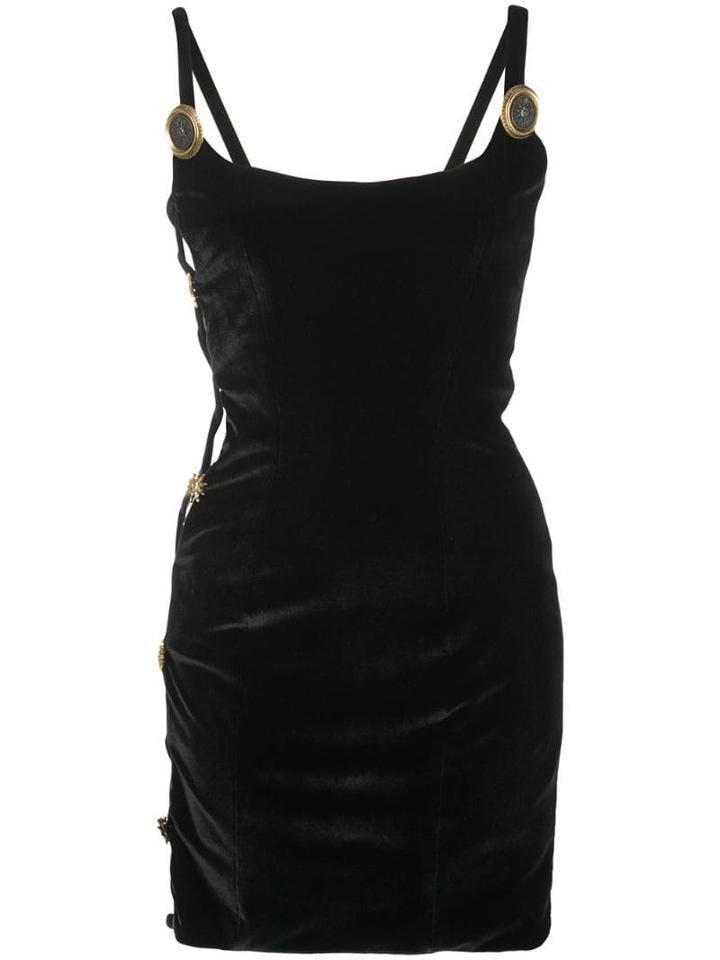 Fausto Puglisi Velvet Mini Dress - Black