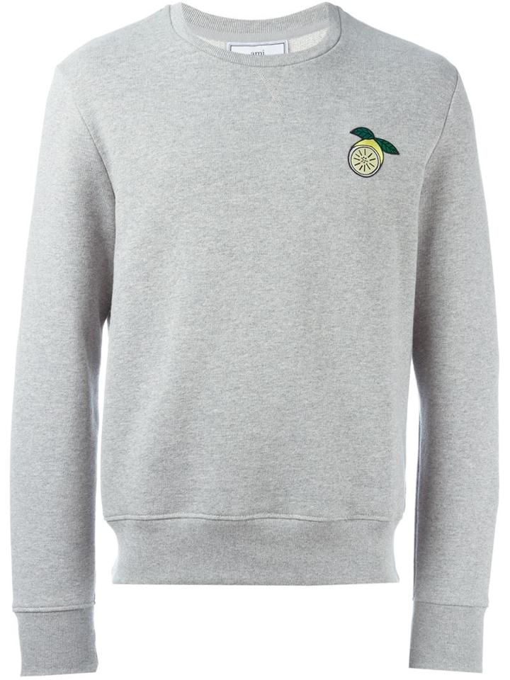 Ami Alexandre Mattiussi Embroidered Lemon Sweater