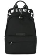 Mcq Alexander Mcqueen Logo Print Backpack - Black