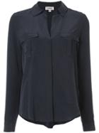 L'agence - Front Pockets Plain Shirt - Women - Silk - L, Blue, Silk