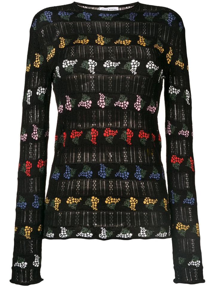 Sonia Rykiel Textured Knit Sweater - Black