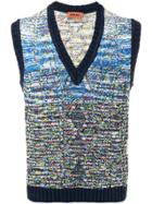Missoni Sleeveless Embroidered Sweater - Blue