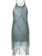 Giorgio Armani Vintage Asymmetric Draped Dress - Green