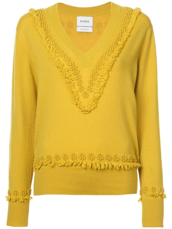 Barrie Romantic Timeless Cashmere V-neck Pullover - Yellow