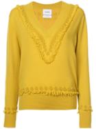 Barrie Romantic Timeless Cashmere V-neck Pullover - Yellow