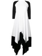 Marques'almeida Two-tone Fringe Dress - White