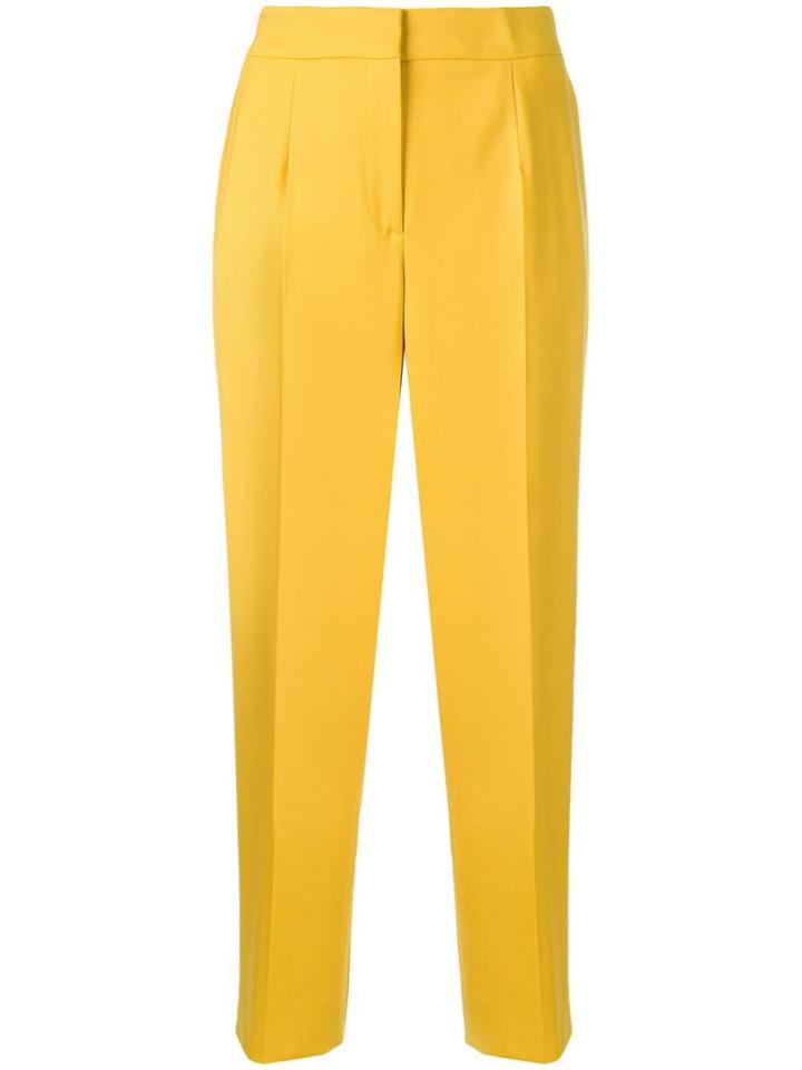 Oscar De La Renta High-rise Tailored Trousers - Yellow
