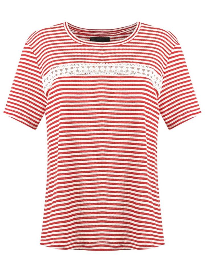 Talie Nk Striped Top, Women's, Size: G, Red, Cotton/viscose
