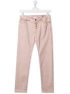 Dondup Kids Teen Button-up Trousers - Pink
