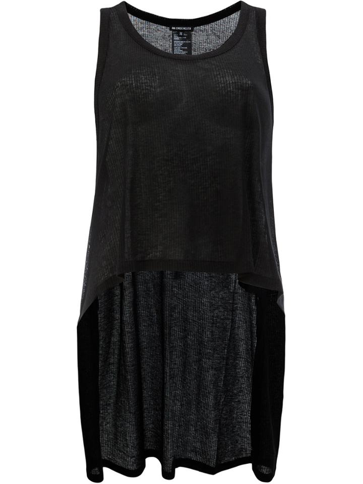 Ann Demeulemeester High Low Hem Top - Black