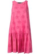 Love Moschino Embroidered Floral Mini Dress - Pink