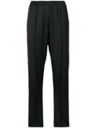 Nude Striped Style Trousers - Black