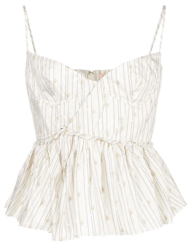 Brock Collection Silk Corseted Tank - Neutrals
