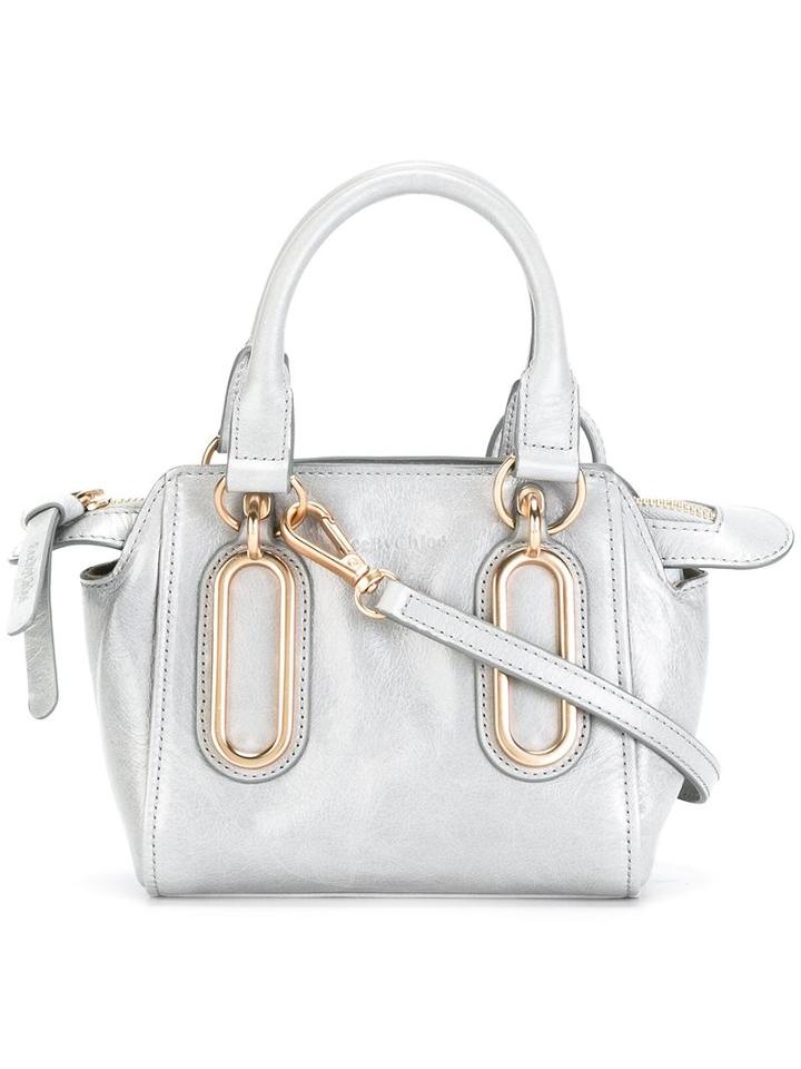 See By Chloé 'paige' Crossbody Bag, Women's, Grey, Calf Leather