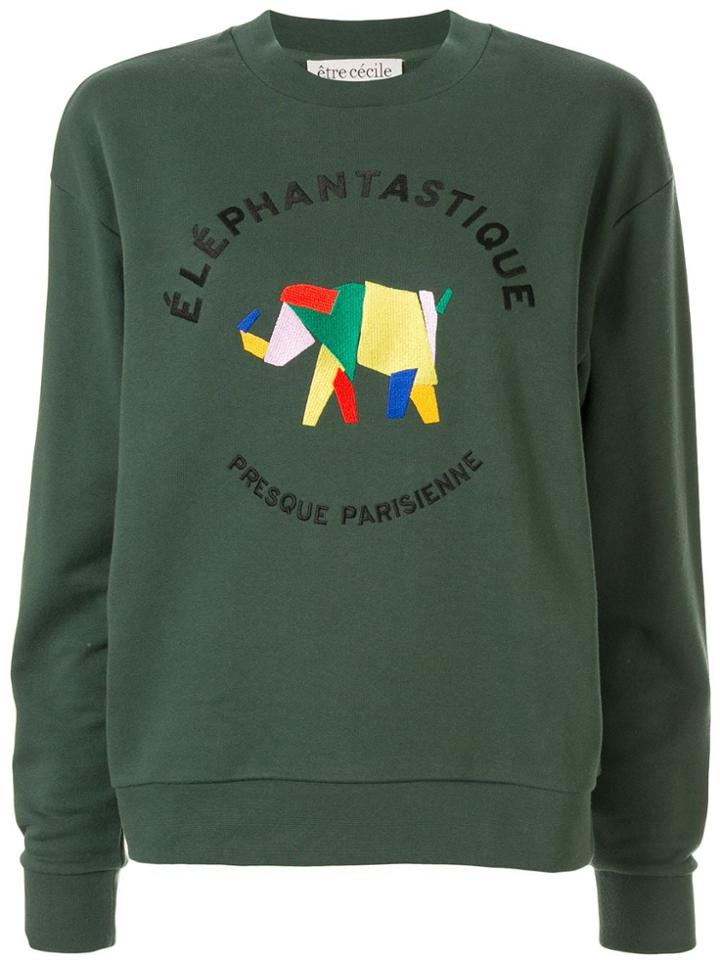 Être Cécile Elephantastique Bf Sweatshirt - Green