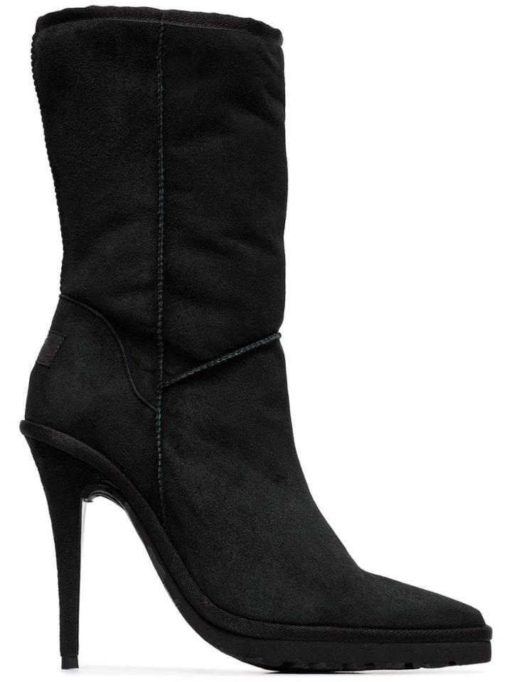 Y / Project Black 110 Ugg Sheep Skin Ankle Boots