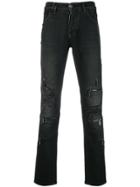 Philipp Plein Zip Detailed Skinny Jeans - Black