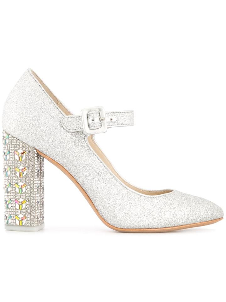 Sophia Webster Amber Mary Jane Pumps - Metallic