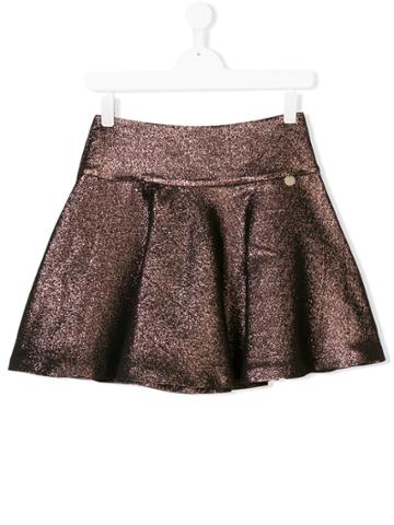 Lanvin Petite Glitter Mini Skirt - Brown
