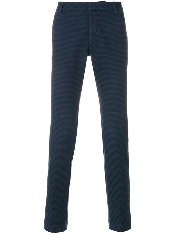 Entre Amis Textured Chinos - Blue