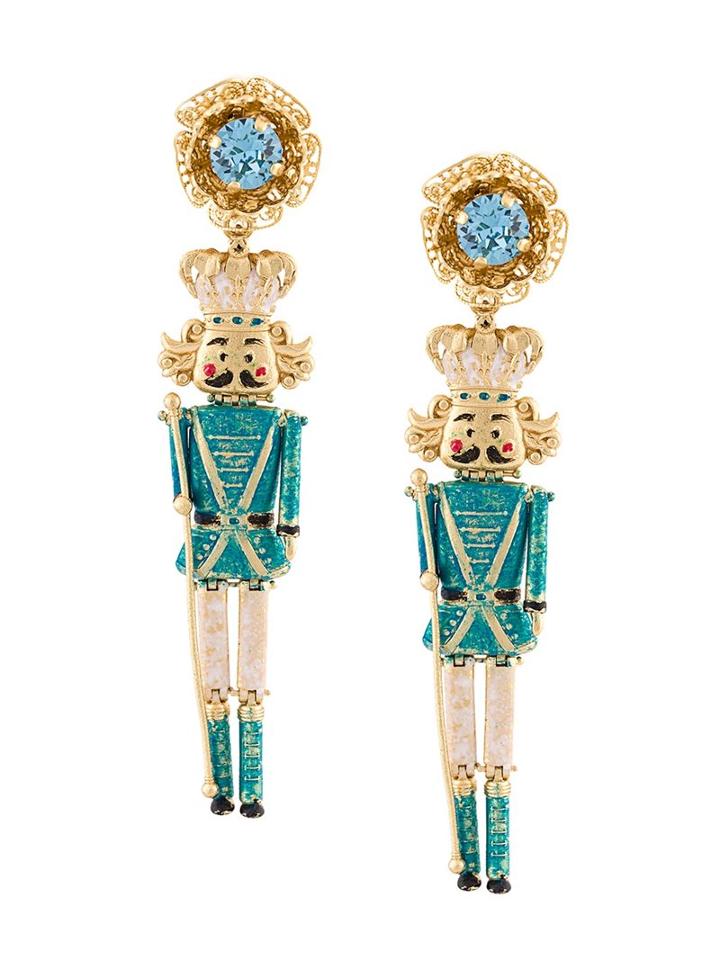 Dolce & Gabbana Nutcracker Earrings, Women's, Yellow/orange
